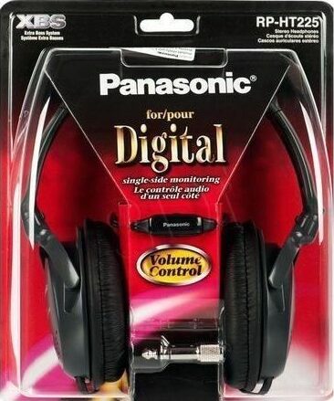 Panasonic RP-HT225E-K Monitor Headphones with XBS bass - Black